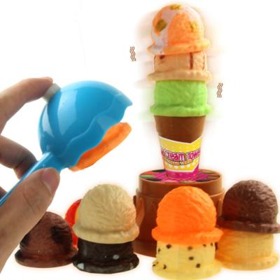 China Simulation Ice Cream Toys Stackable Ice Cream Playset Chef Pretend Play Kids Small Cart Toy Car Plastic Ice Cream Truck Toy for sale