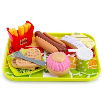 China Creative Pretend Toys Popular Kid Gift Creative Pretend Playset Hot Dog Dessert French Fries Variety Play Food Sets Afternoon Tea Toys for sale