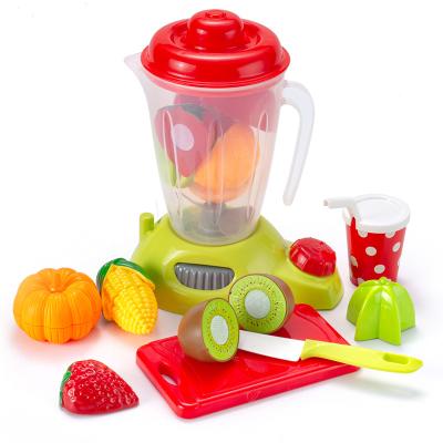 China Safety Plastic Portable Light Weight Portable Cut Food Playset Pretend Play Plastic Kitchen Pop Squeezer Toys Set Kids Cutting Fruits and Vegetables Toy for sale