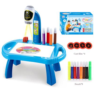 China Children Learning Color & Popular Shape Desktop Trace And Draw Table LED Light Projector DIY Painting Toys Drawing Board For Kids for sale