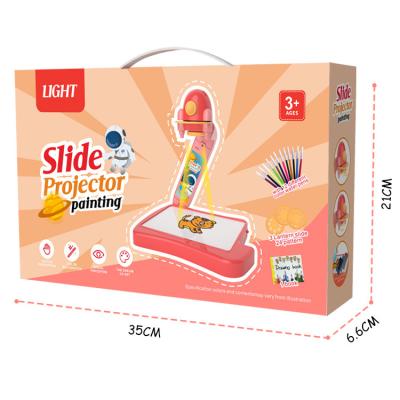 China Trace And Draw Writing Board 24 Pattern Cute Children Slide Projection Drawing Projector Painting Desktop Painting Board for sale