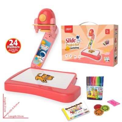 China Intelligent Trace And Draw Writing Board Children Paint Machine Color 24 Models Projection Drawing Toys Projector Painting for sale