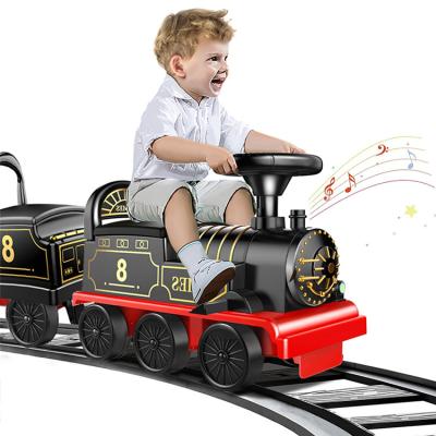 China Ride On Sit Play Toys Kid Electric Train Toy Electric Music Light Track Ride On Car for sale