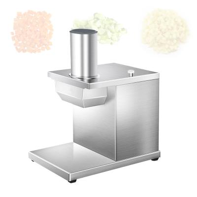 China Fruit Processing Factory 6mm 8mm 10mm Electric Dicing Cucumber Dicer Cube Cutter Potato Radish Carrot Vegetable Cube Cutter Machine for sale