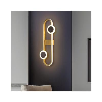 China Copper+Acrylic Bestselling Modern Hotel High Quality Affordable Lighting Indoor Hanging Wall Lamp for sale