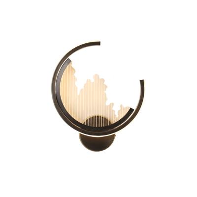 China Factory direct fashion copper + acrylic Nordic indoor minimalist arc led decorative lights for sale