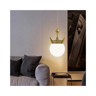 China Restaurant Bedroom Art Design Lighting Chandelier LED Glass Ball Outdoor Mounted Milky White Nordic Chandelier for sale