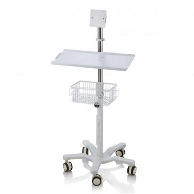 China Silent Workstation Pap Trolley Medical Computer Carts Automatic Patient Monitor Wheels Stainless Steel Hospital Equipment for sale