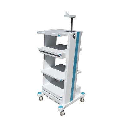 China Laparoscopic Adjustable Invisible Trolley Endoscopy Management Cable Dish Trolley Medical Trolley with Wheels Casters for sale