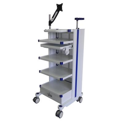 China Spacing of plates can be adjusted hospital trolley endoscopy trolley/medical trolley endoscopy trolley/endoscopy trolley for sale