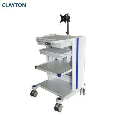 China The spacing of the plates can be adjusted medical equipment laparoscopic trolley endoscopy trolley medical trolley medical trolley for sale