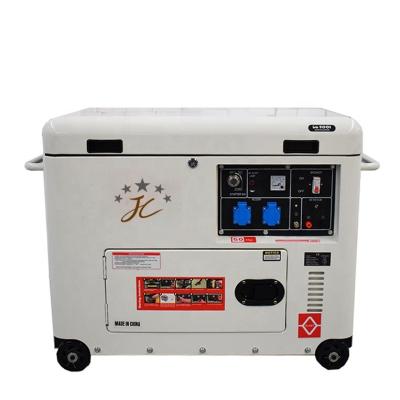 China Taizhou JC Silent Portable Diesel Generator 7500DS 50hz 60hz 6kw 6.5kw 950*530*700mm for sale