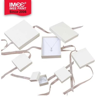 China Morden IMEE Customize Logo Printed Jewelry Boxes For Necklace Ring Bracelet Earring for sale