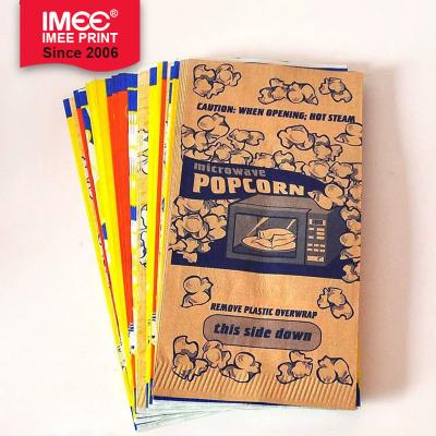 China Food Grade Recyclable IMEE Factory Direct Microwave Popcorn Paper Bags With Susceptor Film Inside for sale