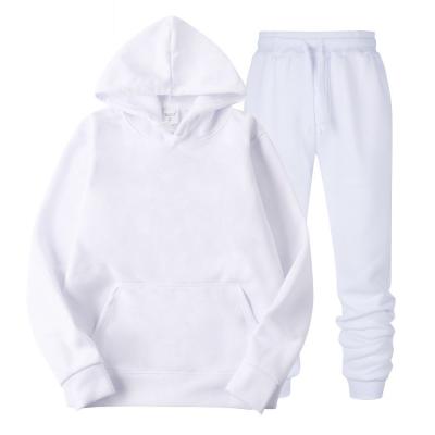 China Breathable hoodie joggers set cotton simple unisex custom hoodies 2 piece sweatshirt and sweatpants with jogers set for sale