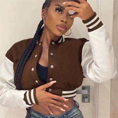 Chine Viable good quality women cropped varsity jackets with best long sleeves baseball jackets for ladies à vendre