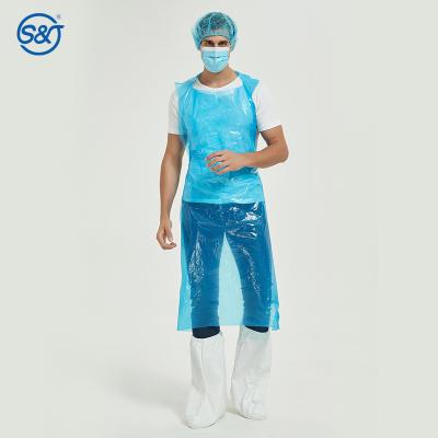 China S&J biologisch afbreekbare Beschikbare Schorten4color Pe Schort, Waterdichte Kokende Schorten, Restaurantschort voor de Voedselindustrie het Schilderen Art. Te koop