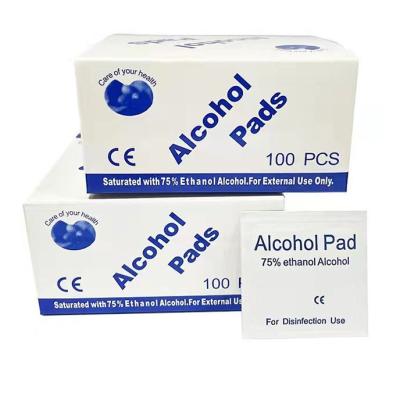 China SJ Medical Disposables 70% Isopropyl Nonwoven Alcohol Swabs Alcohol Pads Wet Medical Clean Alcohol Wipes for sale