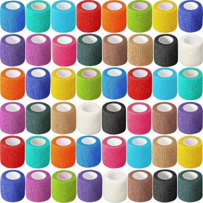 China SJ Self Adhesive Wrap Bandages Bulk Breathable Athletic Tape Self Adherent Soaker Pad Cohesive Tape for sale