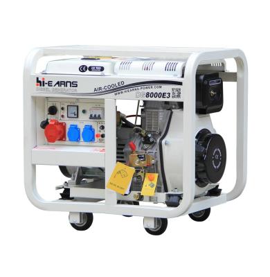 China 6KW Open Frame Portable Diesel Generator 7 KVA Generator DG8000E for sale