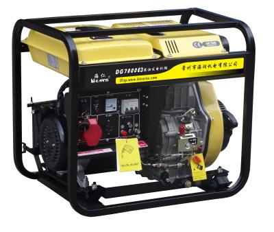 China Open Frame 6KW Portable Generator With Wheels 8KVA Power Diesel Generator DG8000E for sale