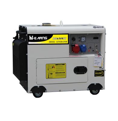 China 3 Phase 220/380V 5.5KW Silent Diesel Generator Peak White Color Generator DG6500SE3 for sale