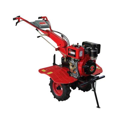 China High quality engine 6hp 178F diesel rotavator price from farms with 32pcs blades and two bigger wheels for sale