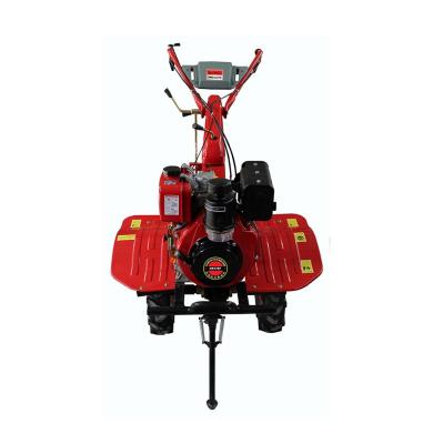 China Building Material Stores Low Price 6hp 178F Diesel Engine Rotavator With 32pcs Blades And Two Bigger Wheels for sale