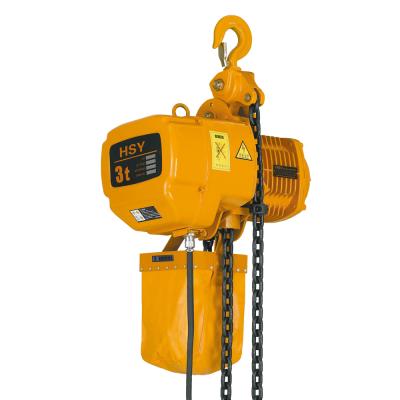 China Light Crane China HSY type 1 ton low price hot-selling electric hoist with hook and loop chain for sale