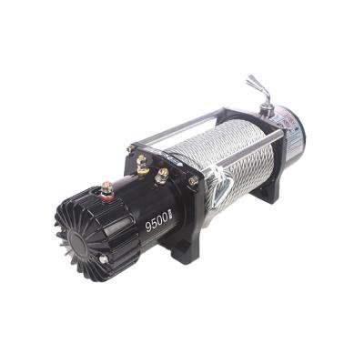 China Self-rescue electric household vehicle vendor supply steel wire 12V/24V electric winch 3000LBS for sale