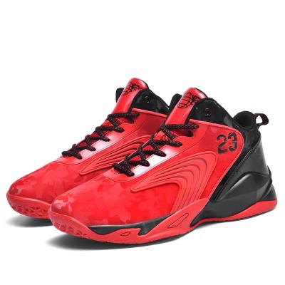 China New Type Anti-odor Black White Red Fashion Sports Custom Basketball Shoes For Men for sale