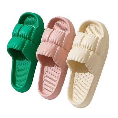 China Hot Sale Fashion Summer Light Petal Couple EVA Slider Slippers Women For Comfortable Home Bathroom Hotel Outsole Soft Cloud Anti Slip for sale