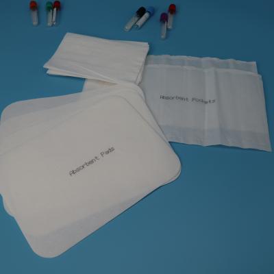 China 65 Mm X 70 Mm White Absorbent Pads  For Laboratory Testing Or Leakage From Small Medical Device for sale