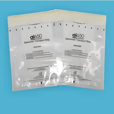 China Dropshipping Spot Stock Medical Test Custom Clear PE Specimen Plastic Ziplock Bag for sale