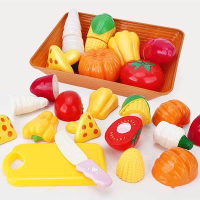 China Funny Educational Baking Play Toys Wholesale Pretend Cuttable Separable Toy Educational Play Toys Fruit and Vegetable Kitchen Cookware Kids Kitchen Set for sale