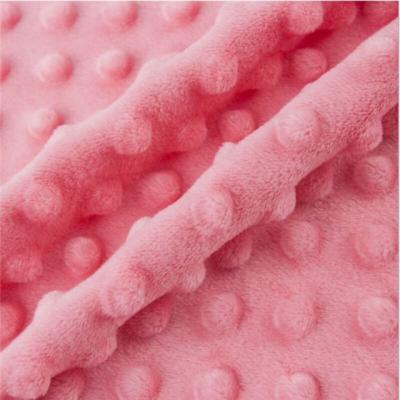 China Wholesale Super Soft Memory Minky Dot Baby Blanket Fabric/Minky Plush /Minky Fleece Baby Toy Fabric for sale