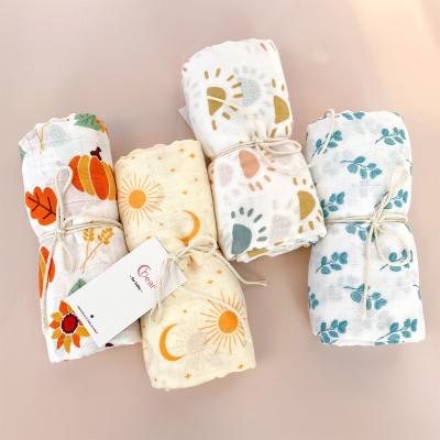 China 120cm*110cm Anti-Pull Bamboo Muslin Blanket Kids Baby Bath Towel Covers Newborn Blanket Wraps for sale