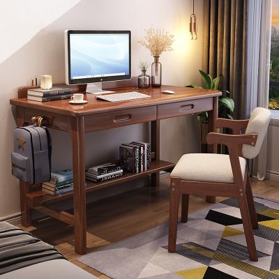 China Rotatable Simple Keyboard Desk Student Desk Home Office Computer Solid Wood Desk for sale