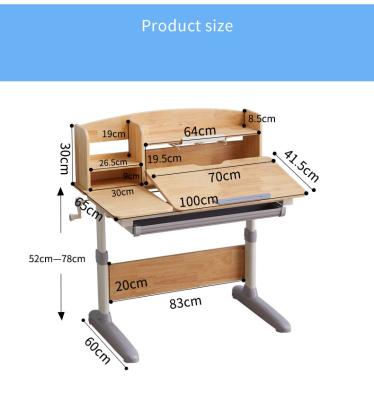 China Solid Wood Kids Study Desk Primary School Solid Wood Liftable Desk and Chair Set for Children Household Desks for sale