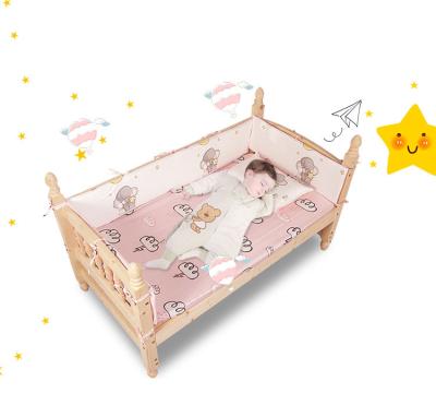 China Simple Children's Cartoon Comforter Pillow Baby Bed Set Removable Crib Anti-collision Barrier Soft Baby Bedding Bag for sale