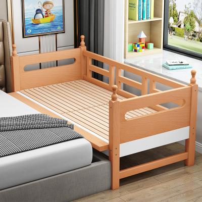 China The children's bed made of solid wood with high quality environmental materials around the large bed. Family children's bed with white edge for sale