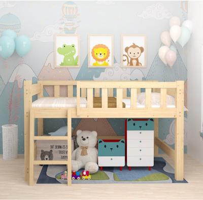 China Environmental Material Multifunctional Combo Children's Bed With Desk Wardrobe Bed Solid Wood High Bed for sale