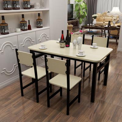 China Modern Simple Thick Home Strong Steel Frame Dining Table Set For Four Person And Six Person With Small Dining Tables Chairs for sale