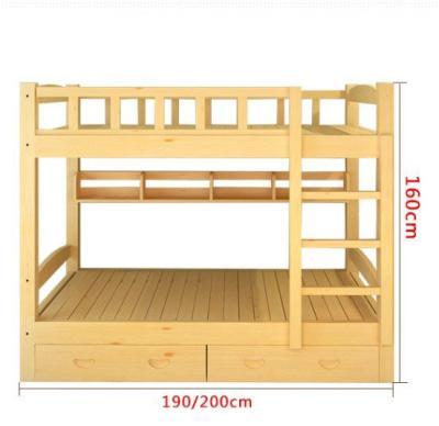 China Contemporary wooden children's bunk bed with ladder in home or school dorm for sale