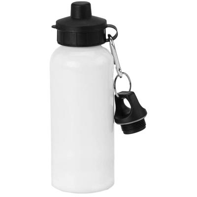 China Sublimation Sublimation Masks Two Top White Aluminum Sport Bottle Portable Bottle 600ml For Heat Press Transfer Printing for sale