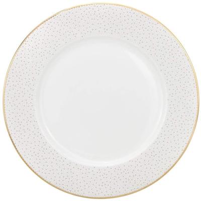 China Sustainable Gold Rim Porcelain Restaurant Kitchen Ceramic Dinner Plate Set Dishes Sets Luxury Tableware Gold Party Wedding Dishes for sale