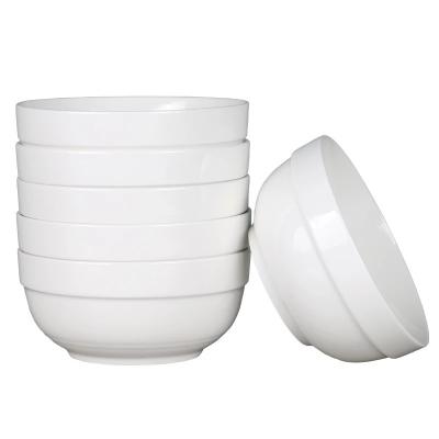 China Mid Market is viable Southeast Asian 4.5 6 7 inch salad bowl lohan ceramic porcelain round edge noodle bowls for restaurant for sale