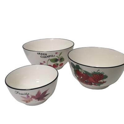 China Sustainable Wholesale Top Quality Dairy Porcelain Bowl For Hotel Dinnerware for sale