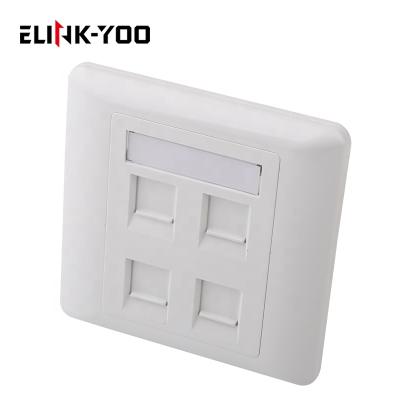 China Suitable rj45 86X86 to model 1,2,4 ports amp cheap wall mounted faceplate en venta