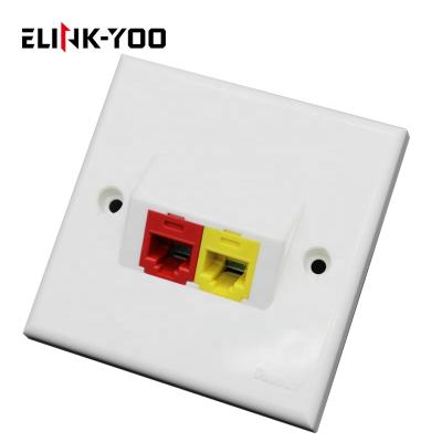 China Suitable for dual access rj45 86X86 wall mounted brand face plate cat6 Te koop